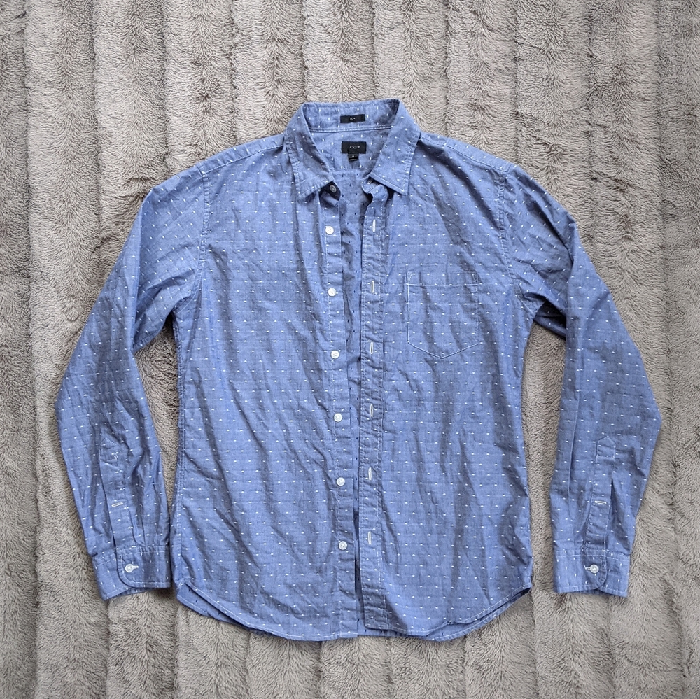 M J.Crew Dot Shirt Slim